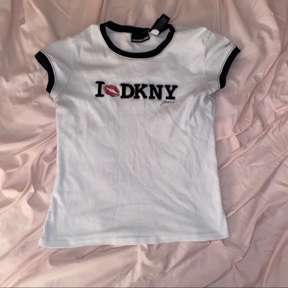 White and Black Short Sleeve Tee